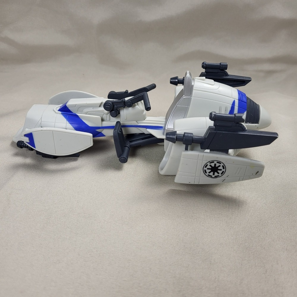 Star Wars Speeder Vehicles Lot Hasbro Pull Back Republic & Imperial Bike Toy - Picture 8 of 11